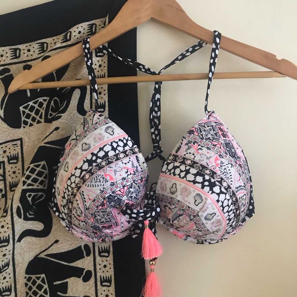 Victoria’s Secret metallic patterned swimwear top